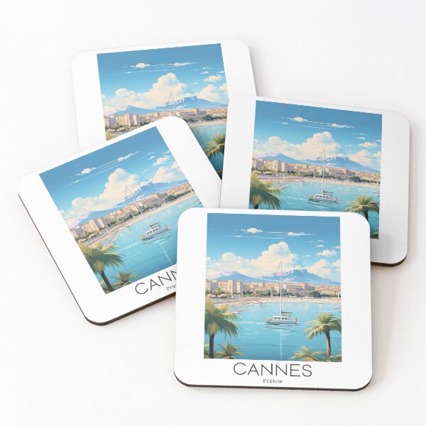 Item preview, A Vintage Travel Illustration of Cannes - France designed and sold by GoodOldVintage.