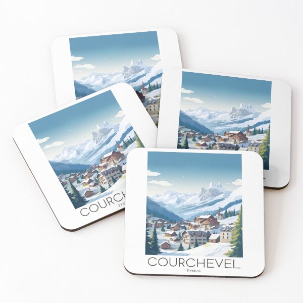 Item preview, A Vintage Travel Illustration of Courchevel - France designed and sold by GoodOldVintage.