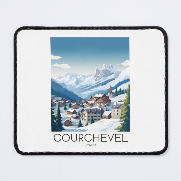 Item preview, A Vintage Travel Illustration of Courchevel - France designed and sold by GoodOldVintage.