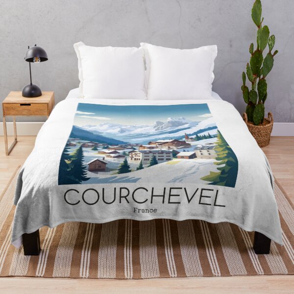 Item preview, A Vintage Travel Illustration of Courchevel - France designed and sold by GoodOldVintage.