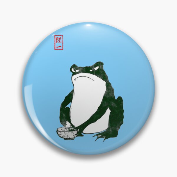 Item preview, Angry Matcha Tea Japanese Frog Toad 19th Century designed and sold by Pixelchicken.