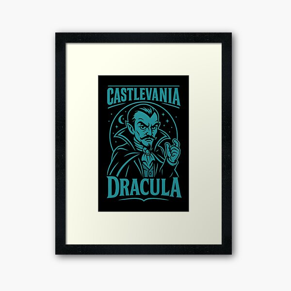 Aperçu de l'œuvre Dracula | Castlevania au style cartoon pour enfants | Roi vampire bleu clair | Design mignon inspiré des animes créée et vendue par WAUZ.
