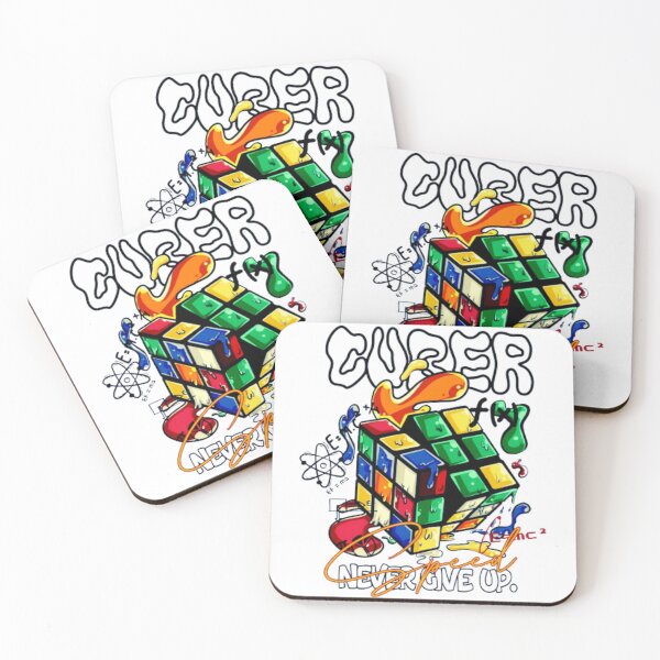 Item preview, Cuber Never Give Up - Motivational Rubik’s Cube Puzzle Design designed and sold by Colorful-Garden.