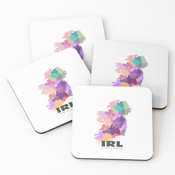 Item preview, Ireland Map Print - Colorful Ireland Region Map Wall Art designed and sold by CartoPrints.