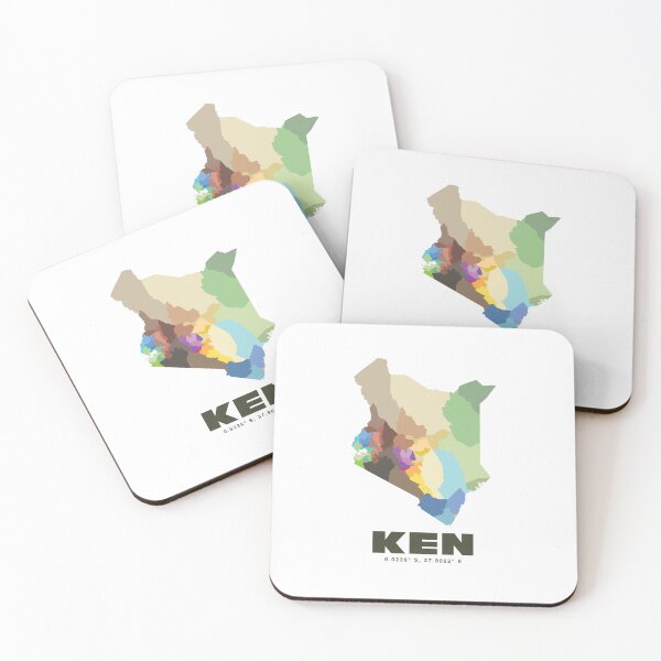 Item preview, Kenya Map Poster - Minimalist Country Map Print designed and sold by CartoPrints.