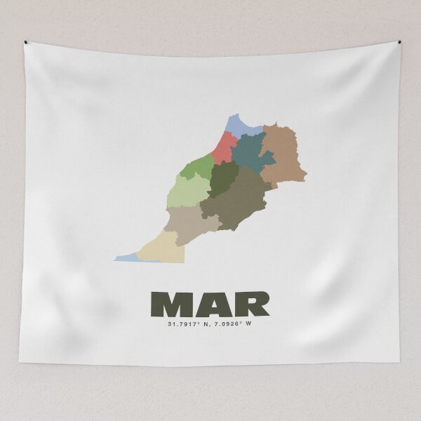 Item preview, Morocco Map Poster - Minimalist Morocco Country Map Print designed and sold by CartoPrints.