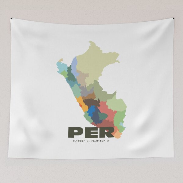 Item preview, Peru Map Poster - Minimalist Peru Country Map Print designed and sold by CartoPrints.