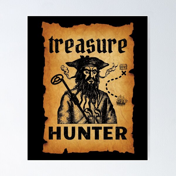 Item preview, Pirate Treasure Hunter Funny Metal Detectorist designed and sold by AnnieKocoy.