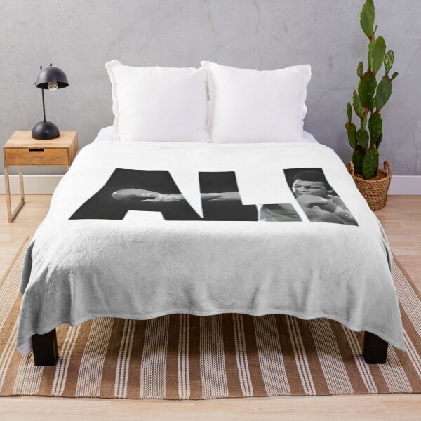 Item preview, Iconic Boxer Illustration with Bold "Ali" Text and Signature – Tribute to a Legend designed and sold by Colorful-Garden.