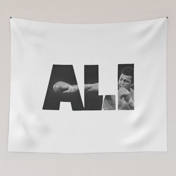 Item preview, Iconic Boxer Illustration with Bold "Ali" Text and Signature – Tribute to a Legend designed and sold by Colorful-Garden.