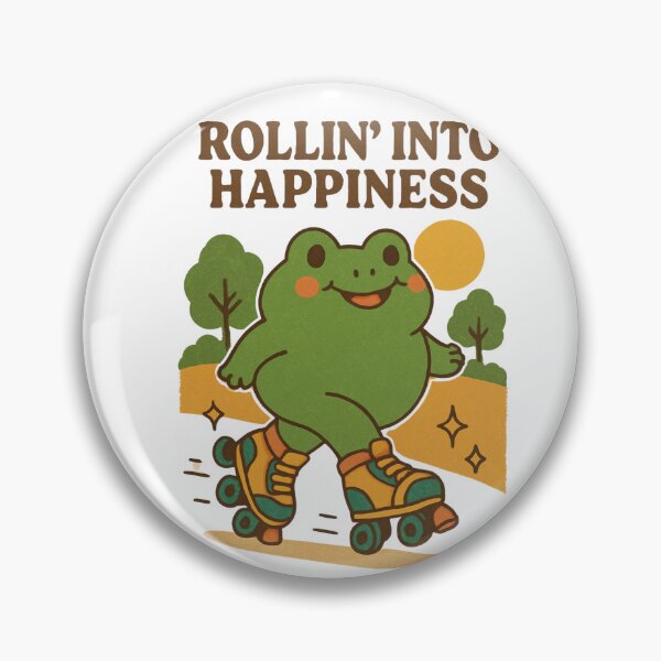 Item preview, Rollin' Into Happiness | Cute Retro Roller Skating Frog designed and sold by Designeerguy.