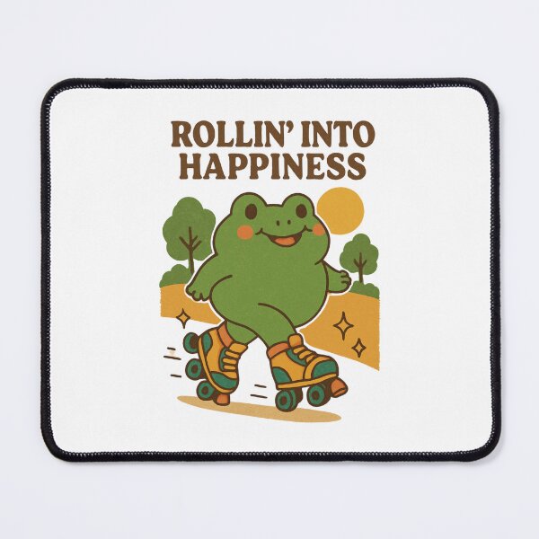 Item preview, Rollin' Into Happiness | Cute Retro Roller Skating Frog designed and sold by Designeerguy.