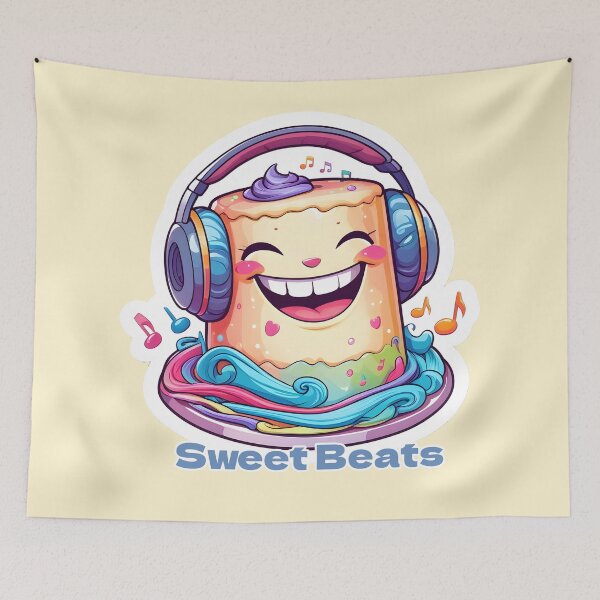 Item preview, Sweet Beats Cake Funny Music Dessert Design designed and sold by MythicCotton.