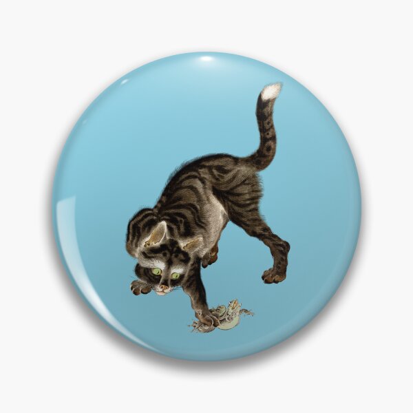 Item preview, Japanese Cat Catching a Frog designed and sold by Pixelchicken.
