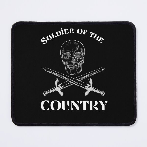 Item preview, Soldier Of The Country Crossed Swords Skeleton Design designed and sold by OldSkullDesigns.