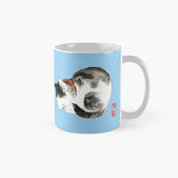 Item preview, Sleeping Japanese Cat Black and White designed and sold by Pixelchicken.