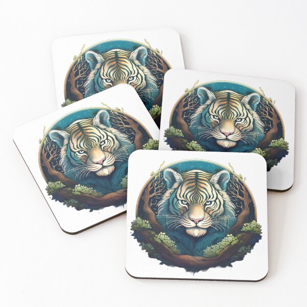 Item preview, Tiger – Sacred Lunar Guardian designed and sold by Gnome Grove.