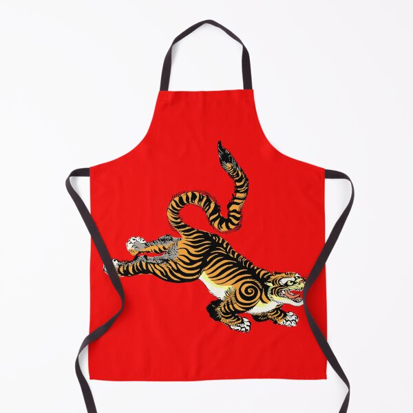 Item preview, Leaping and Jumping Japanese Tiger designed and sold by Pixelchicken.