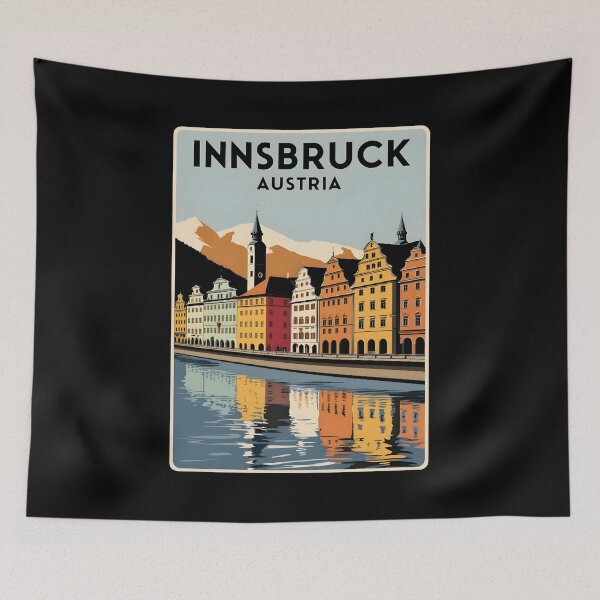 Item preview, A Vintage Travel Art of Innsbruck - Austria  designed and sold by GoodOldVintage.