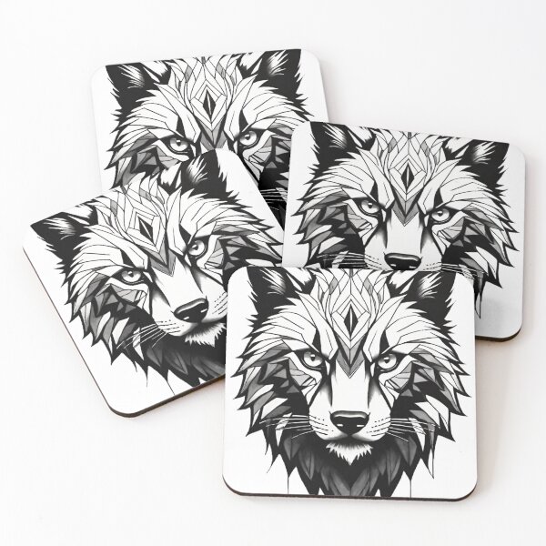 Item preview, wolf, wild dog, predator, abstraction designed and sold by DonnaBlankaArt.
