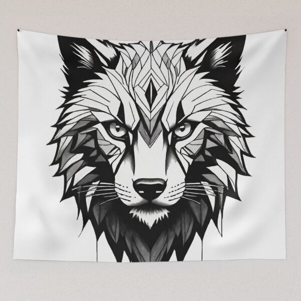 Item preview, wolf, wild dog, predator, abstraction designed and sold by DonnaBlankaArt.