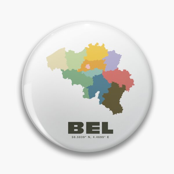 Item preview, Belgium Map - Colorful Belgium Map Print designed and sold by CartoPrints.