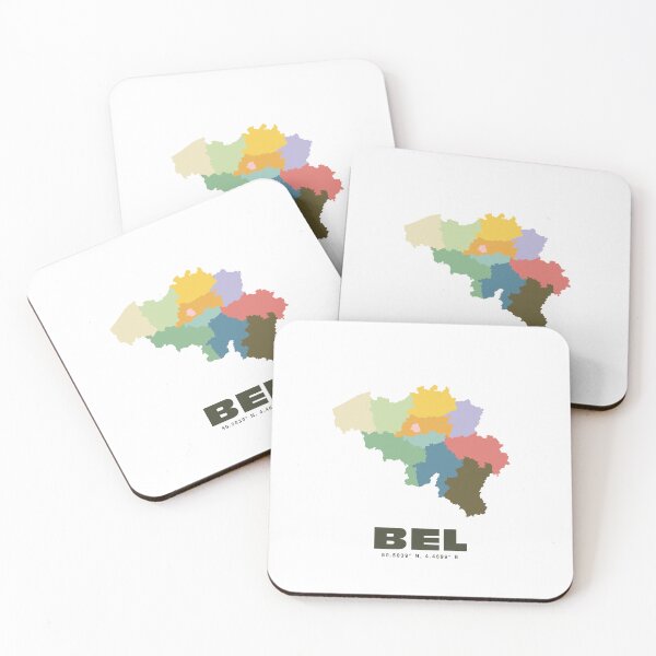 Item preview, Belgium Map - Colorful Belgium Map Print designed and sold by CartoPrints.