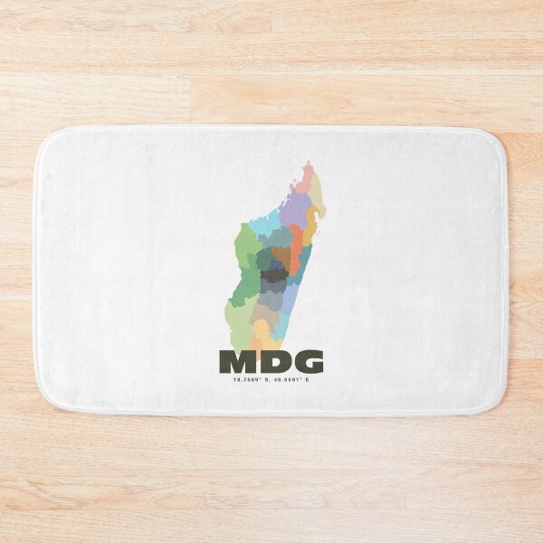 Item preview, Madagascar Map - Colorful Madagascar Map Print designed and sold by CartoPrints.
