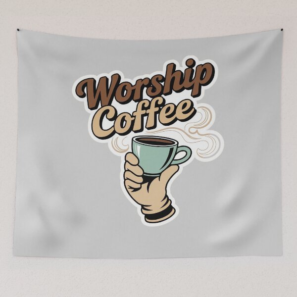 Item preview, Worship Coffee Sticker Retro – Vintage Coffee designed and sold by ARTReMi.