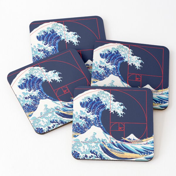 Item preview, Fibonacci Sequence and The Great Wave  designed and sold by Pixelchicken.