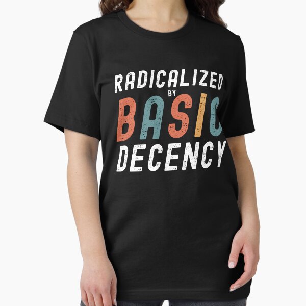 Item preview, Retro Radicalized By Basic Decency Funny Social Democracy designed and sold by Run to Creations.