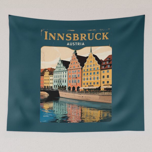 Item preview, A Vintage Travel Art of Innsbruck - Austria  designed and sold by GoodOldVintage.