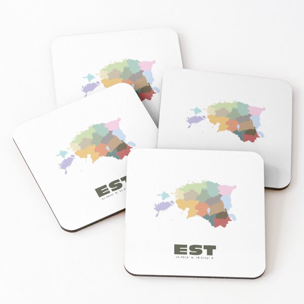 Item preview, Estonia Map - Colorful Estonia Map Print designed and sold by CartoPrints.