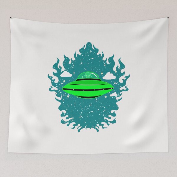 Item preview, Alien Spaceship In Outer Space designed and sold by Sartoris Art.