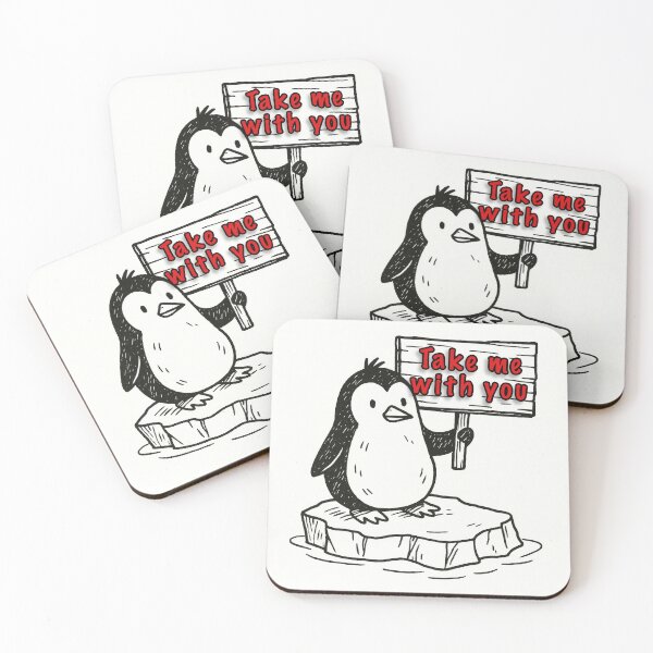 Item preview, Penguin Hopeful Hitchhiker designed and sold by ArdethBey.