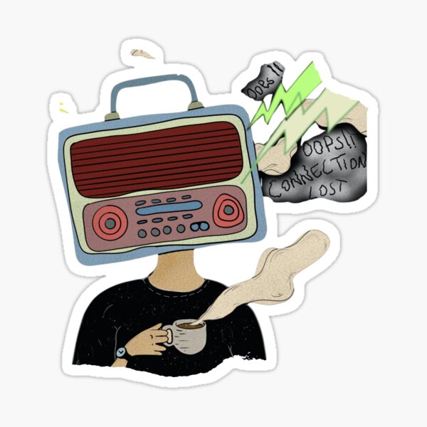 Artikel-Vorschau von Zerrissener Radiokopf, designt und verkauft von VVisionary11.