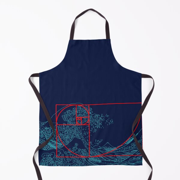 Item preview, Fibonacci Sequence and Aqua Great Wave designed and sold by Pixelchicken.