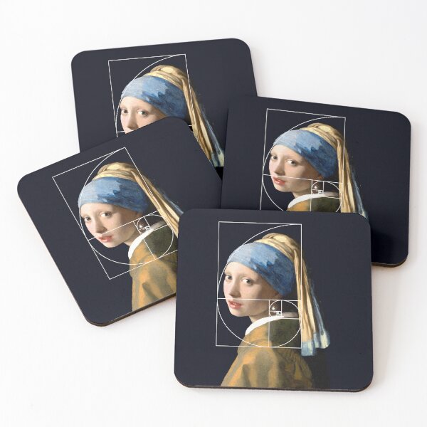 Item preview, Vermeer Girl With Pearl Earring Fibonacci Sequence designed and sold by Pixelchicken.