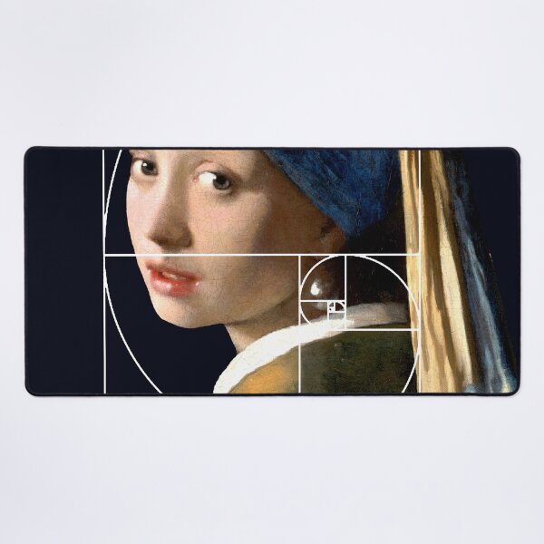 Artikelvorschau, Vermeer Mädchen mit Perlenohrring Fibonacci-Folge entworfen und verkauft von Pixelchicken.
