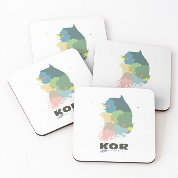 Item preview, South Korea Map - Colorful South Korea Map Print designed and sold by CartoPrints.