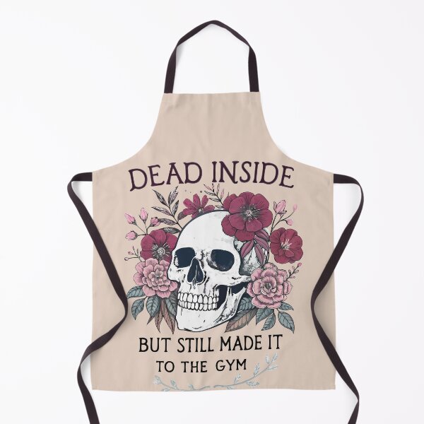 Item preview, Dead Inside But Still Made It To The Gym – Funny Skull and Flowers Gym Motivation - light background designed and sold by pixelated_echoes.