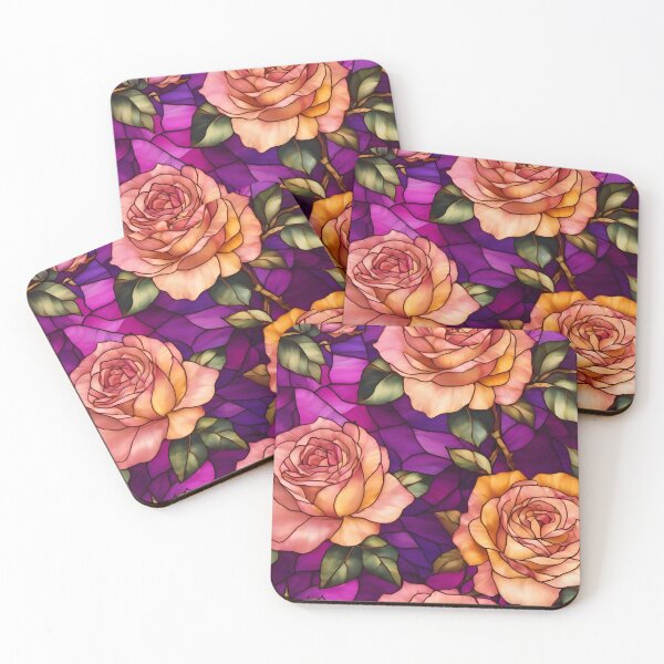 Item preview, Roses Stained Glass Popular Elegant Collection designed and sold by TrendyDesigne412.