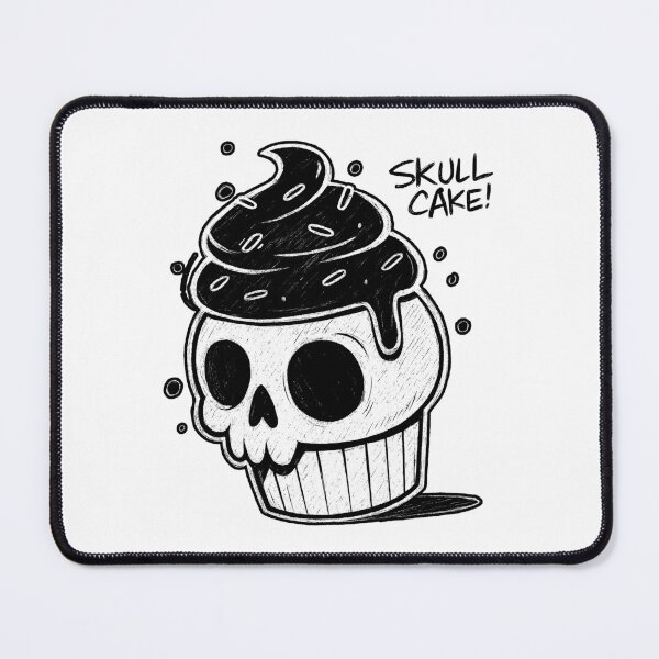Item preview, Skull Cake – Cute & Creepy Cupcake designed and sold by Monochromaniaus.