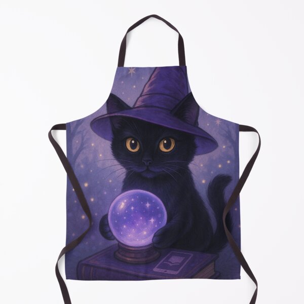 Item preview, Magic cat with crystal ball in the enchanted forest designed and sold by TheMysticCats.