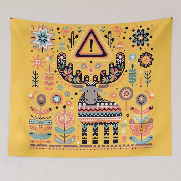 Item preview, Wanderlust Moose – Slow Journeys Through Nordic Wilds by heidiannemorris © designed and sold by FOLK ART FUSION by heidiannemorris.