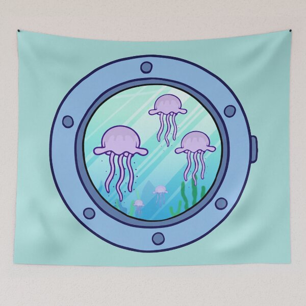 Item preview, Bikini Bottom Jellyfish Porthole designed and sold by zzz888.