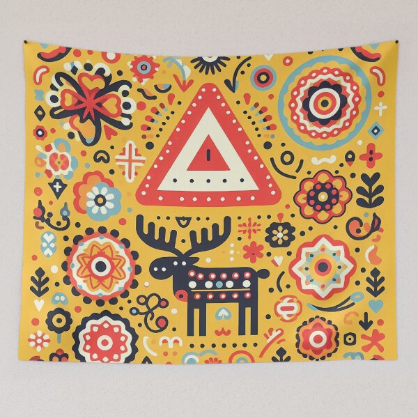 Item preview, Spirit of the Wild – Colourful Moose Crossing Legends by heidiannemorris © designed and sold by FOLK ART FUSION by heidiannemorris.