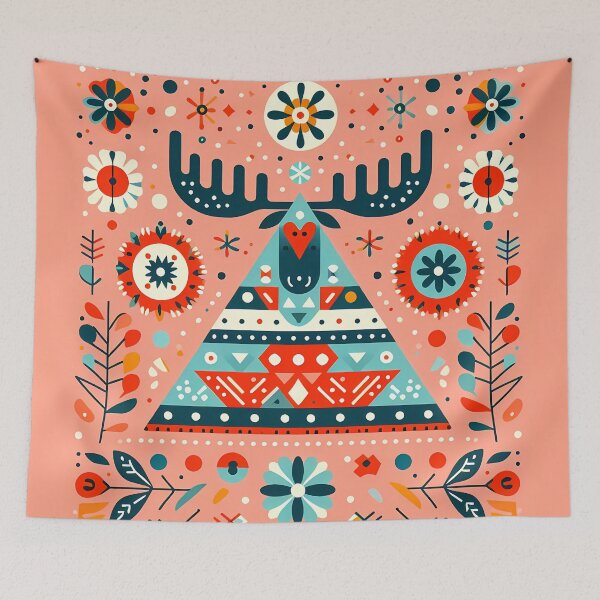 Item preview, The Long Journey Home – Moose in Folk Art Dreams by heidiannemorris © designed and sold by FOLK ART FUSION by heidiannemorris.