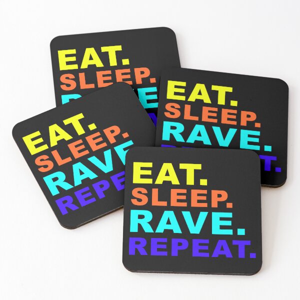 Item preview, EAT SLEEP RAVE REPEAT designed and sold by Kackos.
