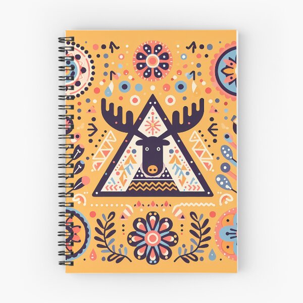 Item preview, Folk art Moose Crossing – Scandinavian Slow TV Wonder by heidiannemorris © designed and sold by FOLK ART FUSION by heidiannemorris.